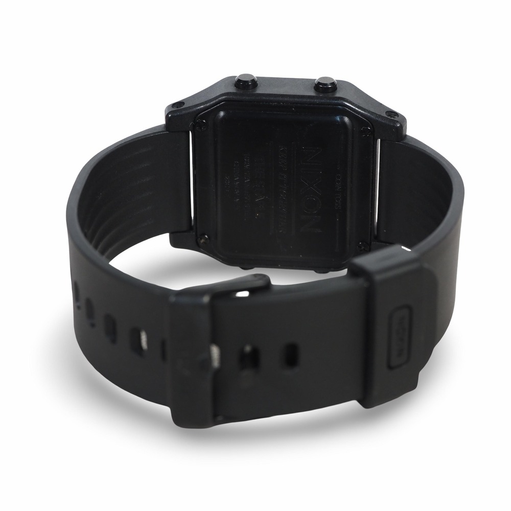 Nixon Staple Black Digital Watch Dual Display Timer Rubber Band A1309-001 - Picture 5 of 8